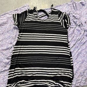 Black and White Striped Dress